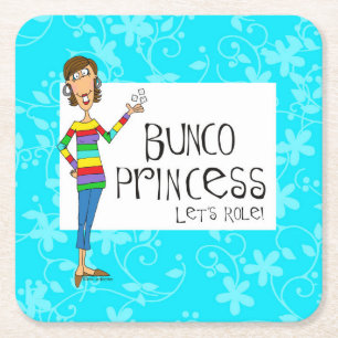 Bunco Prinzessin Coasters Rechteckiger Pappuntersetzer