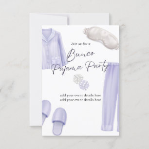 Bunco-Pyjama-Party Einladung