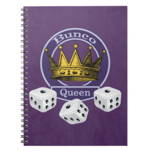 Bunco Queen Crown and Dice Notizblock