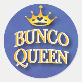 Bunco Queen Game Night Runder Aufkleber