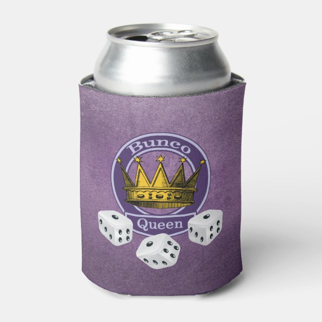 Bunco Queen Sparkle Giro Lila Würfel Dosenkühler (Kanne Vorderseite)