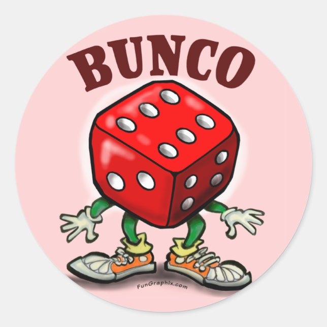 Bunco Runder Aufkleber (Vorderseite)