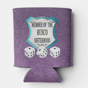 Bunco Sisterhood Lila Glitzer Dosenkühler