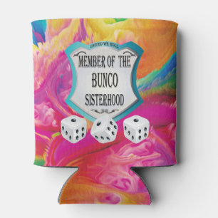 Bunco Sisterhood-Rosa-Regenbogen-Farbwürfel Dosenkühler