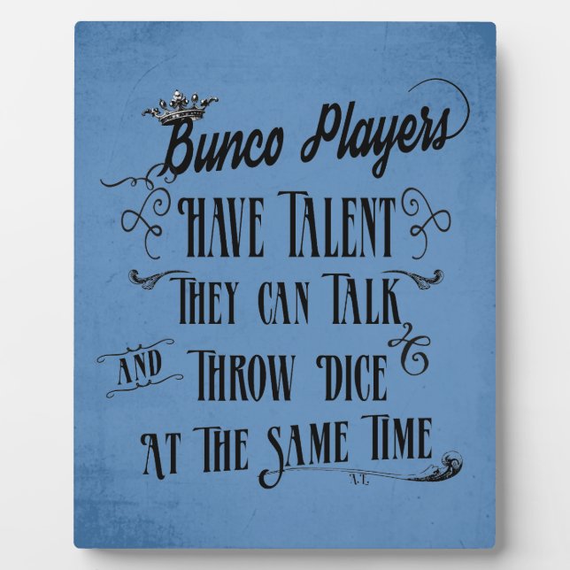 Bunco Spieler haben Talent mit Kronen Fotoplatte (Vorderseite)