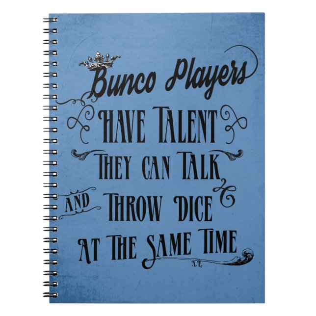 Bunco Spieler haben Talent mit Kronen Notizblock (Vorderseite)