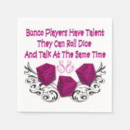 Bunco Spieler haben Talent von Artinspiriert Serviette