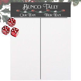 Bunco Tally Sheet - Winterweihnachtsferien
