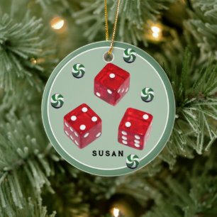 Bunco-Weihnachts-Keramik-Ornament Keramik Ornament