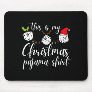 Bunco Weihnachts-Pyjama-Würfelspiel Nacht Mousepad