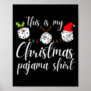 Bunco Weihnachts-Pyjama-Würfelspiel Nacht Poster