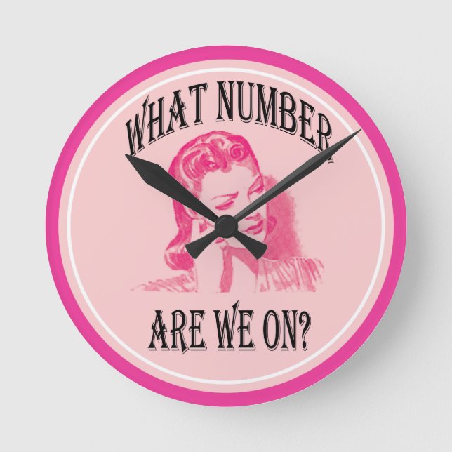 Bunco What Number Are We On Wall Clock Runde Wanduhr (Vorderseite)