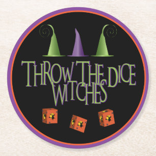 Bunco wirf den Würfel Runder Pappuntersetzer