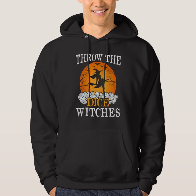 Bunco wirft die Würfel Bunco Spiel Halloween Hoodie (Vorderseite)