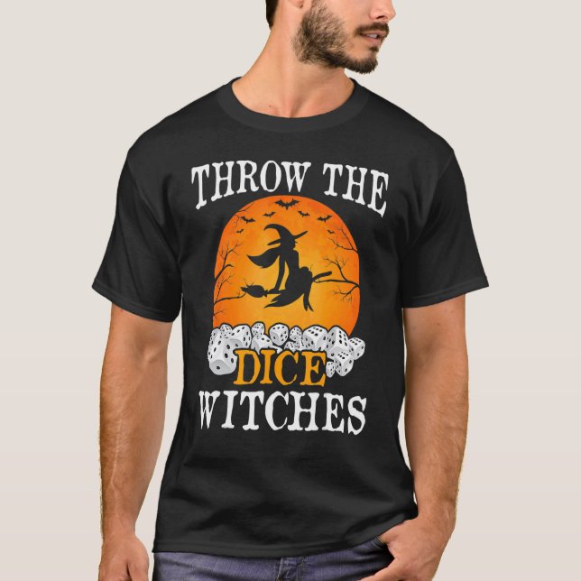 Bunco wirft die Würfel Bunco Spiel Halloween T-Shirt (Vorderseite)
