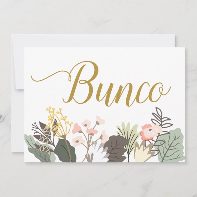 Bunco Woodland Party Einladung (Vorderseite)