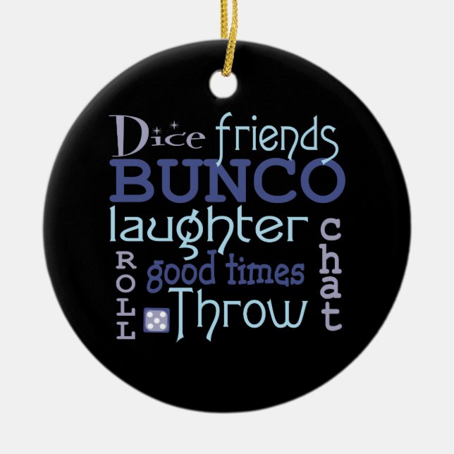 Bunco Würfel-Freund-gute Zeiten Keramik Ornament (Vorne)