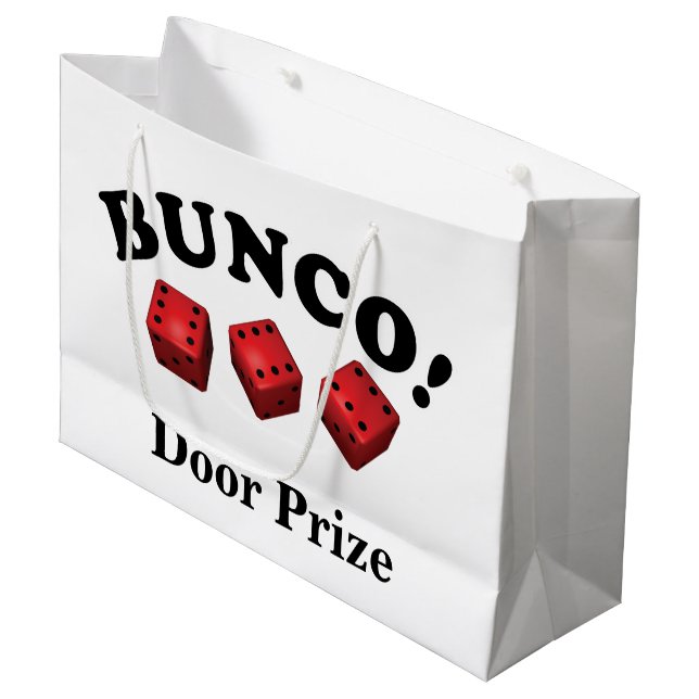 Bunco Würfel-Geschenk-Tür-Preis Große Geschenktüte (Vorderseite Schrägansicht)
