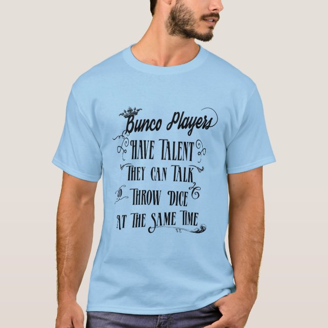 Bunco Würfel-Spieler-Spiel-Shirt T-Shirt (Vorderseite)