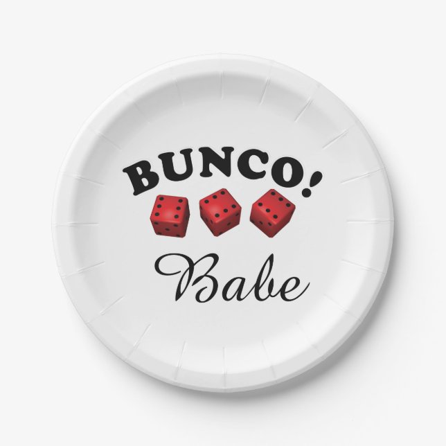 Bunco Würfel und Baby Pappteller (Vorderseite)