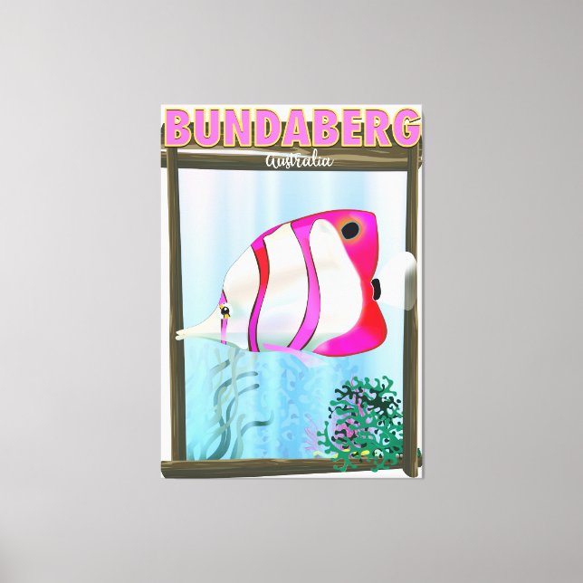 Bundaberg Australien Reiseplakat Leinwanddruck (Vorderseite)