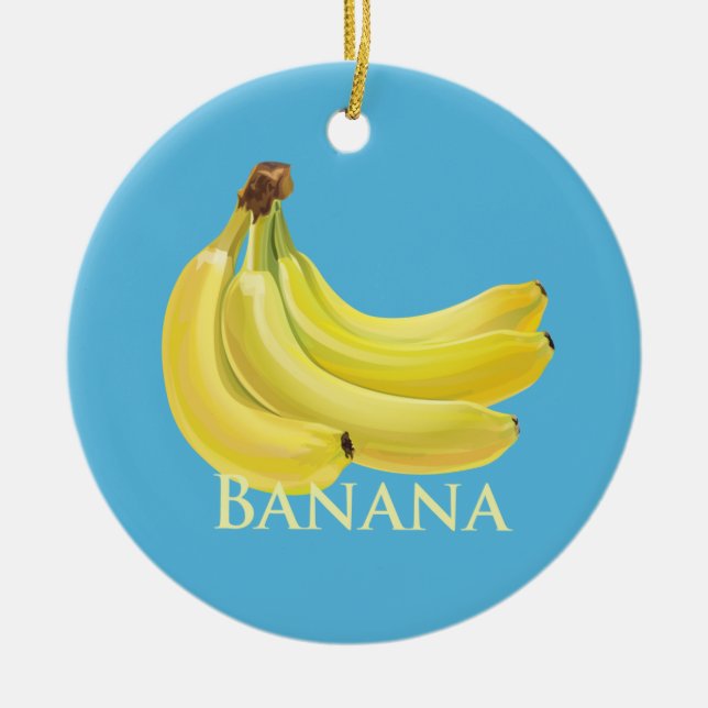 Bündel Bananen Keramik Ornament (Vorne)