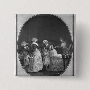 Bündel der Blumen oder der feiern Großmutter Button