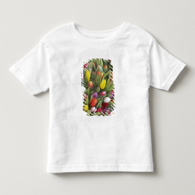 Bündel der bunten Tulpen Kleinkind T-shirt (Vorderseite)