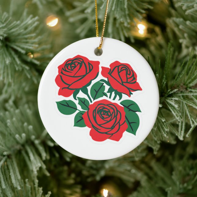 Bündel Rose Keramik Ornament (Baum)