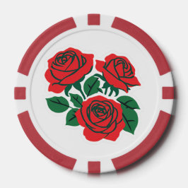 Bündel Rose Pokerchips