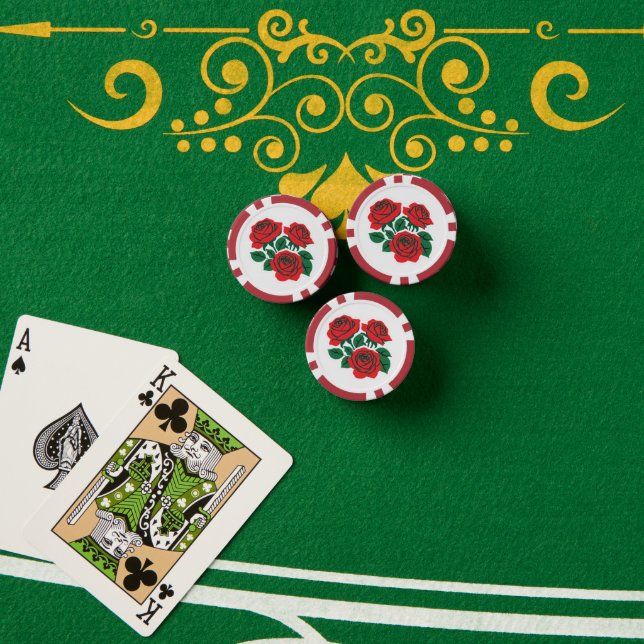 Bündel Rose Pokerchips (Pokertisch (Stapel))
