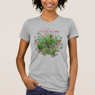 Bündel Wildblumen Graues Shirt 