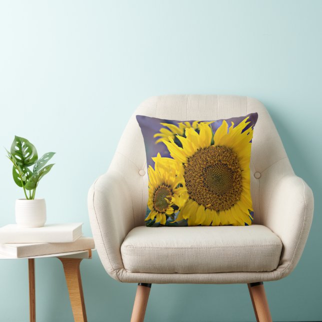 Bündelte Sonnenblumen Nah-up-Fotografie Kissen (Stuhl )