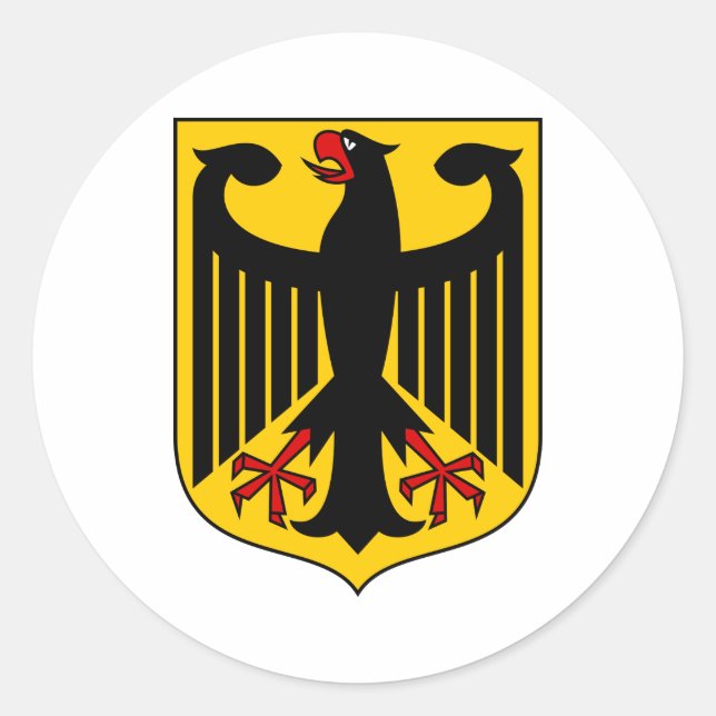 Bundesadler - Bundeswappen Deutschland - Deutschla Runder Aufkleber (Vorderseite)