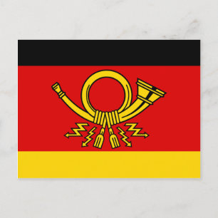 Bundespostminister, deutsche Flagge Postkarte