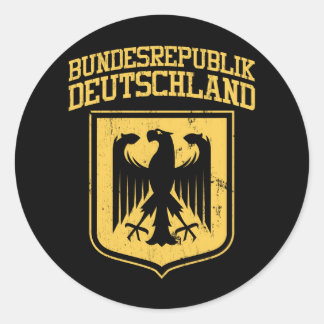 Bundesrepublik Deutschland / deutscher Adler Runder Aufkleber