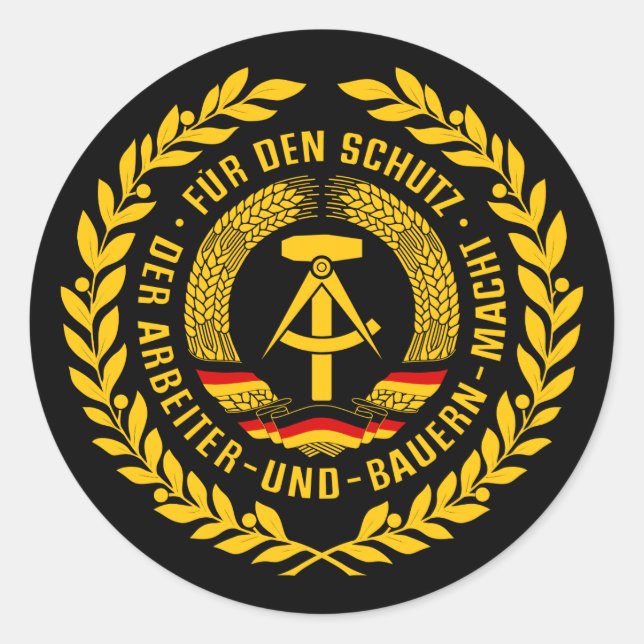 Bundesrepublik Deutschland / Ostdeutschland - Wrea Runder Aufkleber (Vorderseite)