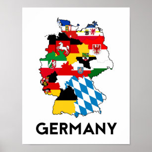Bundesrepublik Deutschland - Region mit politische Poster