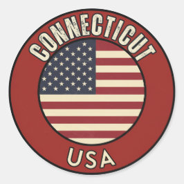 Bundesstaat Connecticut Runder Aufkleber