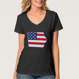 Bundesstaat Iowa USA Amerikanische Flagge Patrioti T-Shirt