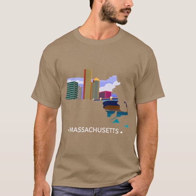Bundesstaat Massachusetts 1 T-Shirt (Vorderseite)