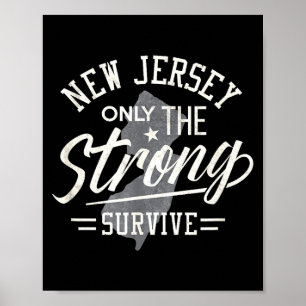 Bundesstaat New Jersey Lustig Überleben nur die St Poster