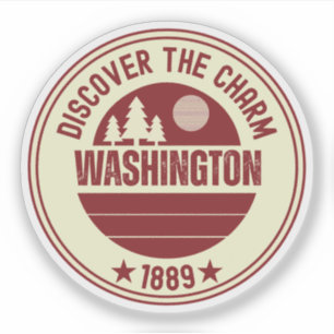 Bundesstaat Washington - Evergreen-Schönheitsgesch Aufkleber