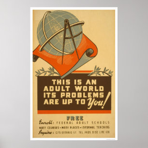 Bundesstaatliche Schulen geben 1938 WPA frei Poster