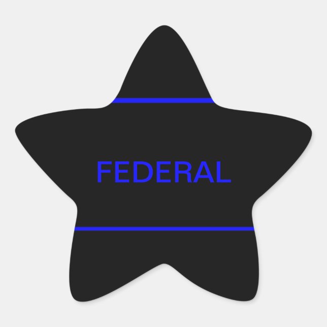 Bundesstaatlicher LEO-Aufkleber Stern-Aufkleber (Vorderseite)