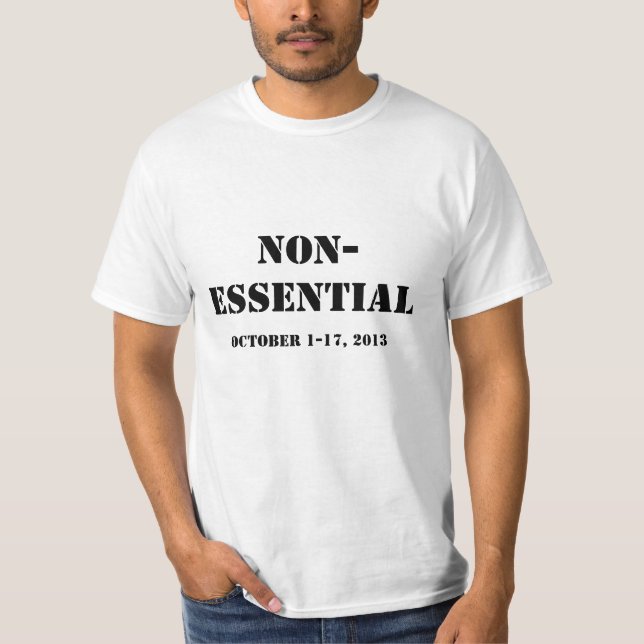 Bundesstaatliches Regierungs-Abschaltungs-Shirt: T-Shirt (Vorderseite)