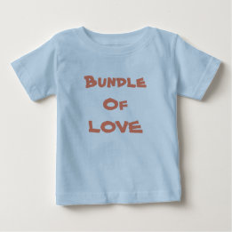 BUNDLE DER LIEBE - Einfach Niedlich blau / braun Baby T-shirt