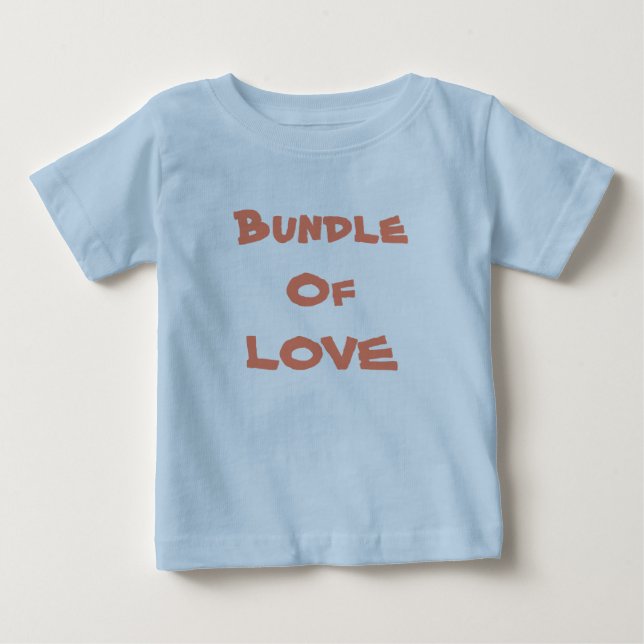 BUNDLE DER LIEBE - Einfach Niedlich blau / braun Baby T-shirt (Vorderseite)