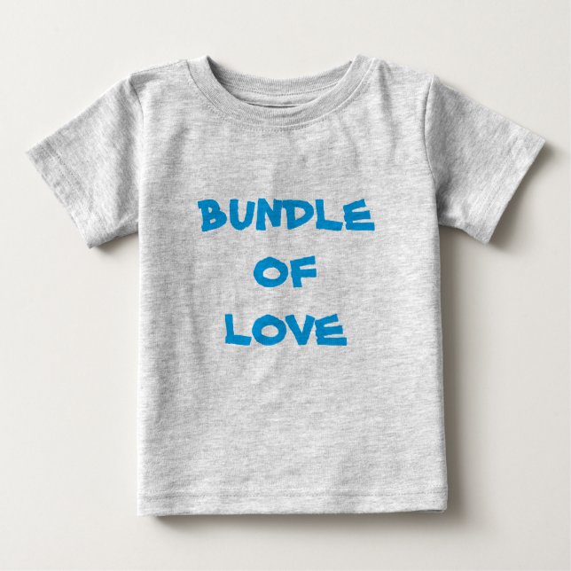 BUNDLE DER LIEBE - Einfach Niedlich grau / blau Baby T-shirt (Vorderseite)