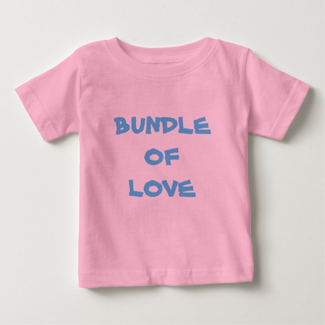 BUNDLE DER LIEBE - Einfach Niedlich rosa / blau Baby T-shirt (Vorderseite)